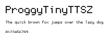 ProggyTinyTTSZ Preview