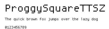ProggySquareTTSZ Preview