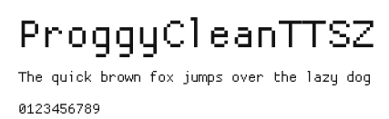 ProggyCleanTTSZ Preview