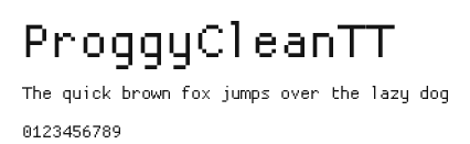 ProggyCleanTT Preview