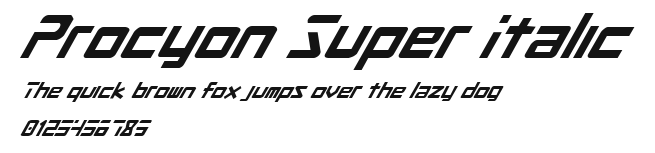 Procyon Super Italic Preview