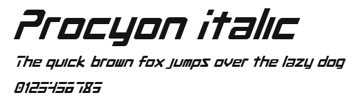Procyon Italic Preview
