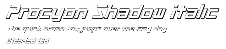 Procyon Shadow Italic Preview