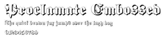 Proclamate Embossed Preview