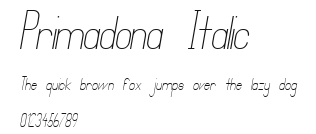 Primadona Italic Preview