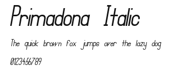Primadona Italic Preview