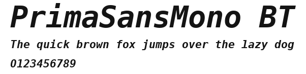 PrimaSansMono BT Preview