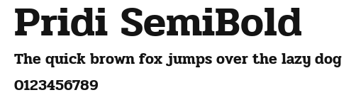 Pridi SemiBold Preview