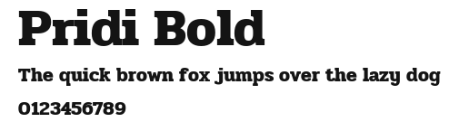 Pridi Bold Preview