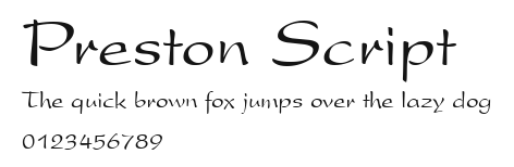 Preston Script Preview