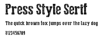 Press Style Serif Preview
