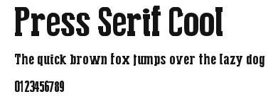 Press Serif Cool Preview