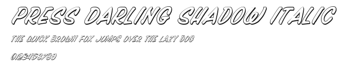 Press Darling Shadow Italic Preview