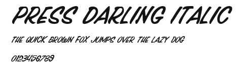 Press Darling Italic Preview