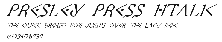 Presley Press Italic Preview