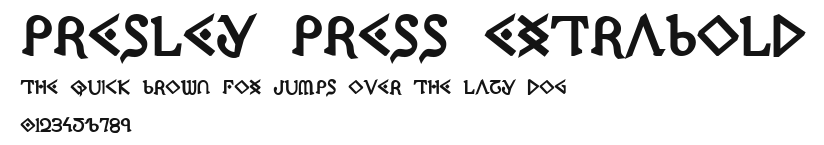 Presley Press ExtraBold Preview