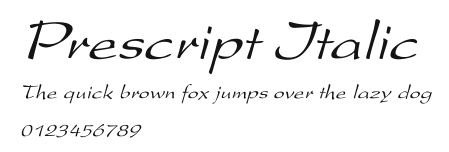 Prescript Italic Preview