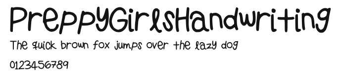 PreppyGirlsHandwriting Preview