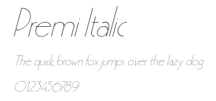 Premi Italic Preview