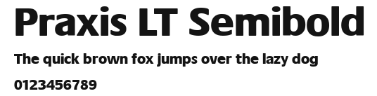 Praxis LT Semibold Preview