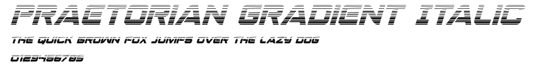 Praetorian Gradient Italic Preview