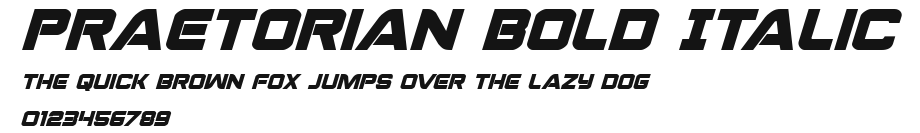 Praetorian Bold Italic Preview