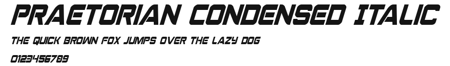 Praetorian Condensed Italic Preview
