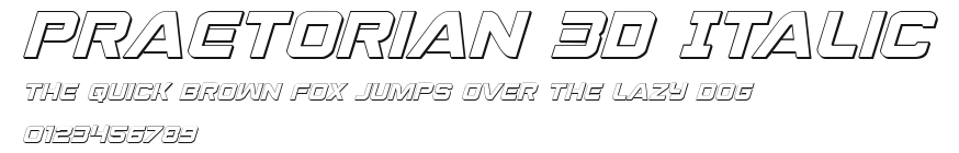 Praetorian 3D Italic Preview