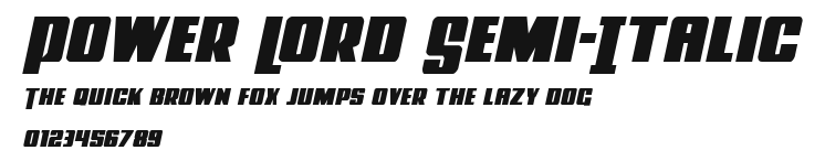 Power Lord Semi-Italic Preview