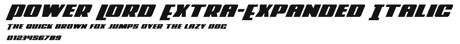 Power Lord Extra-Expanded Italic Preview