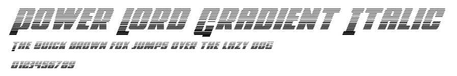 Power Lord Gradient Italic Preview