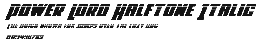 Power Lord Halftone Italic Preview