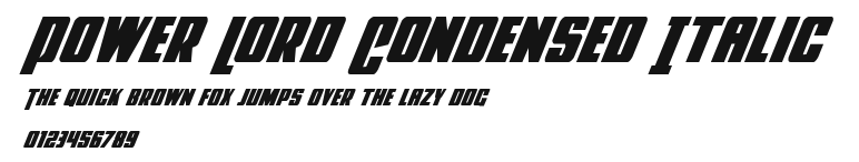 Power Lord Condensed Italic Preview