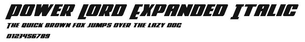 Power Lord Expanded Italic Preview
