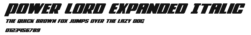 Power Lord Expanded Italic Preview