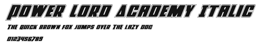 Power Lord Academy Italic Preview