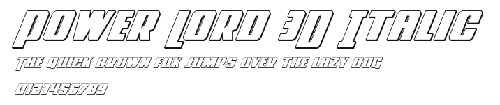 Power Lord 3D Italic Preview