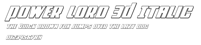Power Lord 3D Italic Preview