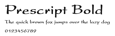 Prescript Bold Preview
