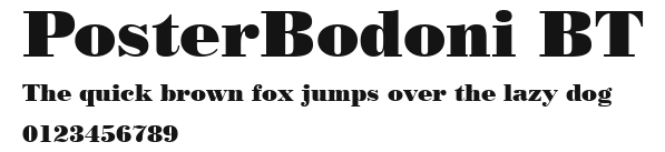 PosterBodoni BT Preview
