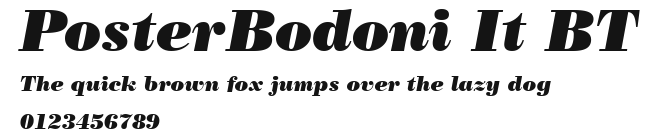 PosterBodoni It BT Preview