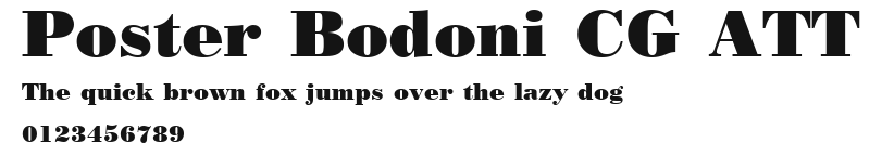 Poster Bodoni CG ATT Preview