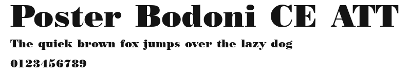 Poster Bodoni CE ATT Preview