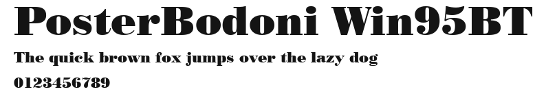 PosterBodoni Win95BT Preview