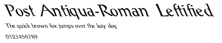 Post Antiqua-Roman  Leftified Preview