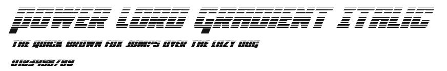 Power Lord Gradient Italic Preview