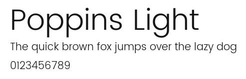 Poppins Light Preview