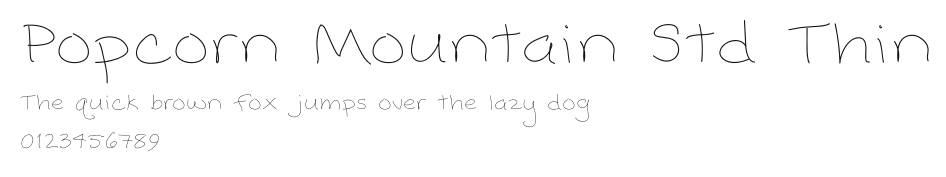 Popcorn Mountain Std Thin Preview