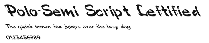 Polo-Semi Script Leftified Preview