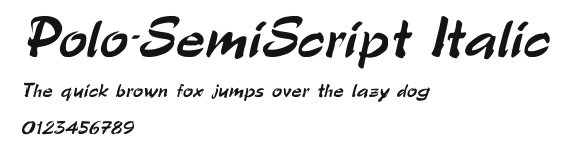 Polo-SemiScript Italic Preview